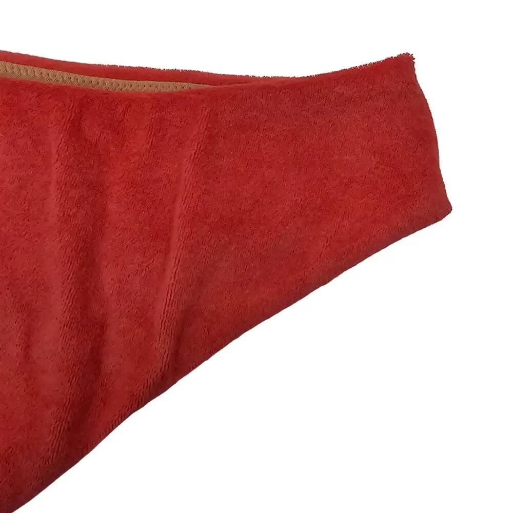 J. Crew Womans size 2X Curved Waist Cheeky Terry Bikini Bottoms in Coral NEW